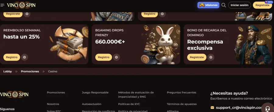 Vinci spin bonus code