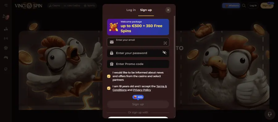 Vinci spin casino